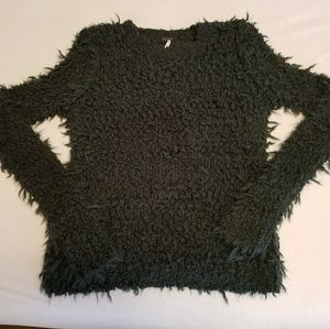 Free People Shaggy Knit Wool Sweater, XS